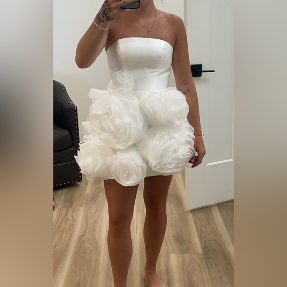 Jovani Strapless Little White Dress 40334 Size 0